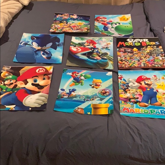Set of 8 individual Super Mario photo prints 11X14